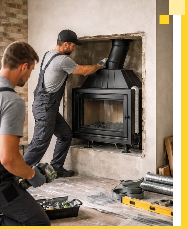 Установка каминных топок в Саранске: монтаж, подключение
