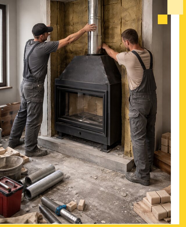 Изготовление и монтаж закрытых каминов в Саранске под ключ