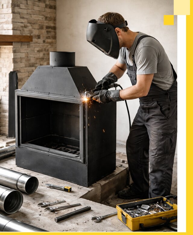 Продажа и установка металлических каминов в Саранске под ключ