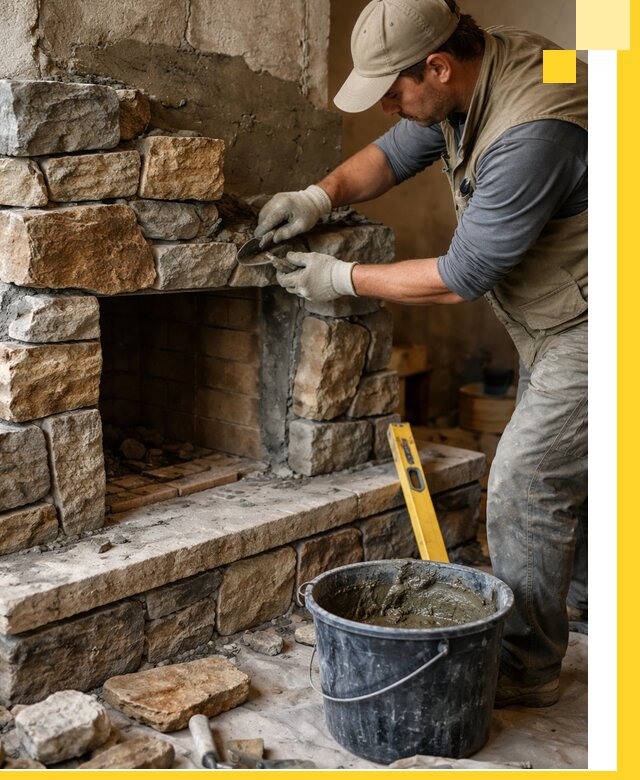 Изготовление и установка каменных каминов под ключ в Саранске