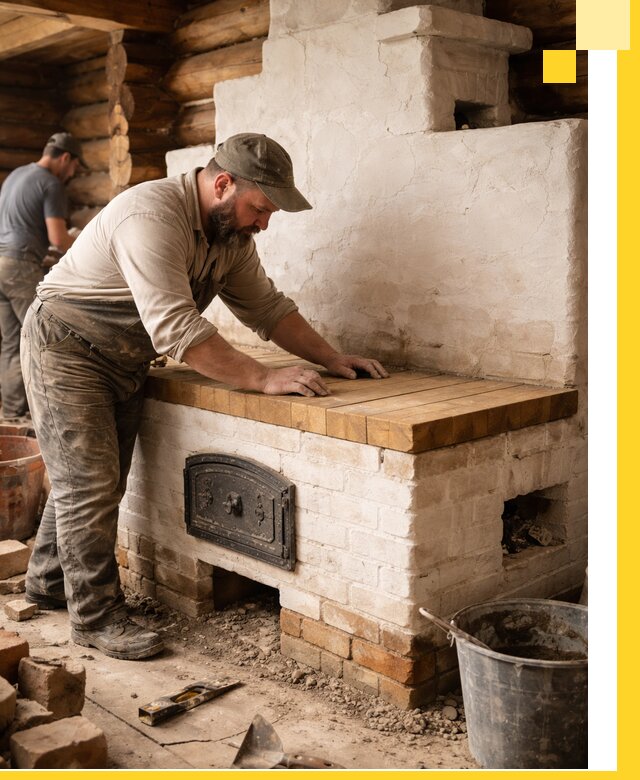 Проектирование и установка русской печи с лежанкой в Саранске