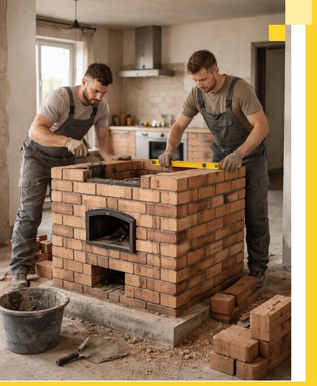 Установка и монтаж печей в частном доме в Саранске под ключ