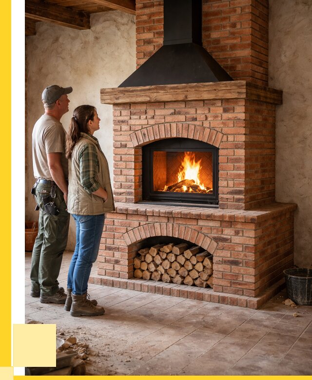 Печи камины из кирпича в Саранске от 126432 р. | ЭриданСрн