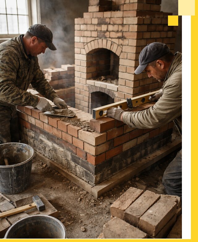 Изготовление и монтаж печей и каминов из кирпича в Саранске