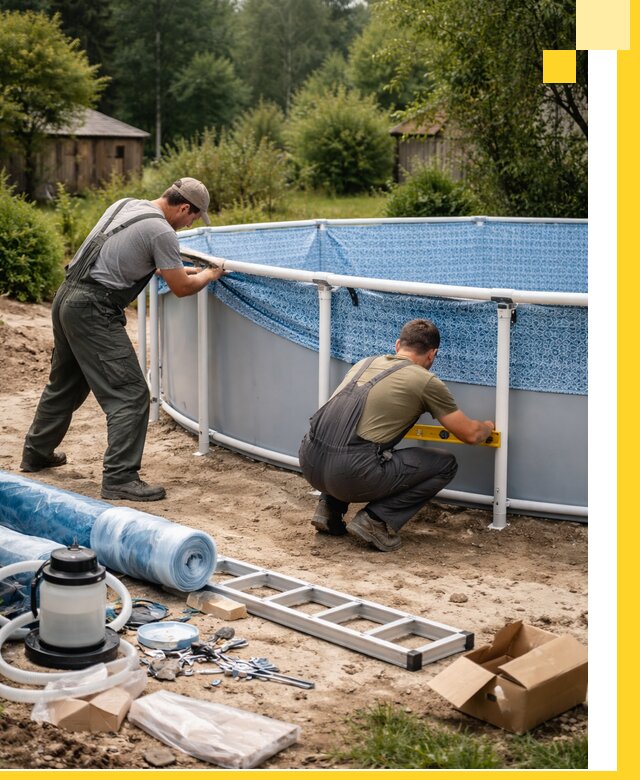 Установка и монтаж каркасных бассейнов в Саранске под ключ