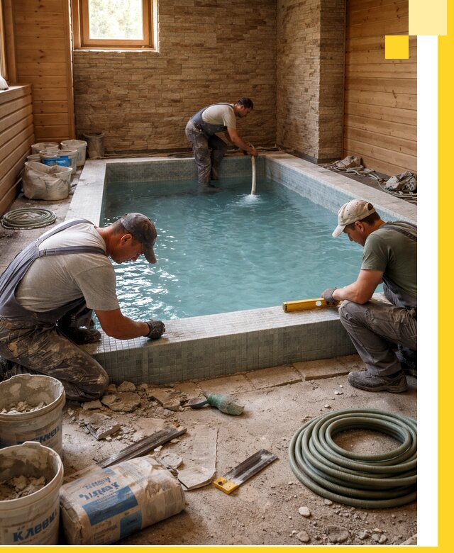 Проектирование и строительство бассейнов для бани в Саранске