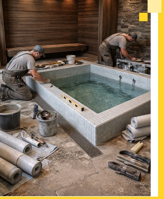 Установка и строительство бассейнов для сауны в Саранске