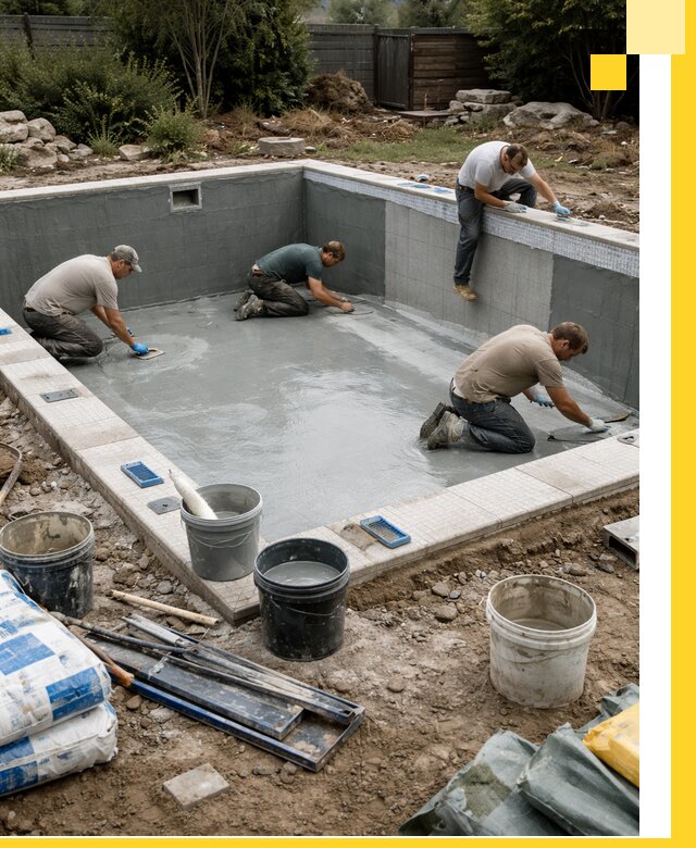 Изготовление и монтаж чаши бассейна под ключ в Саранске