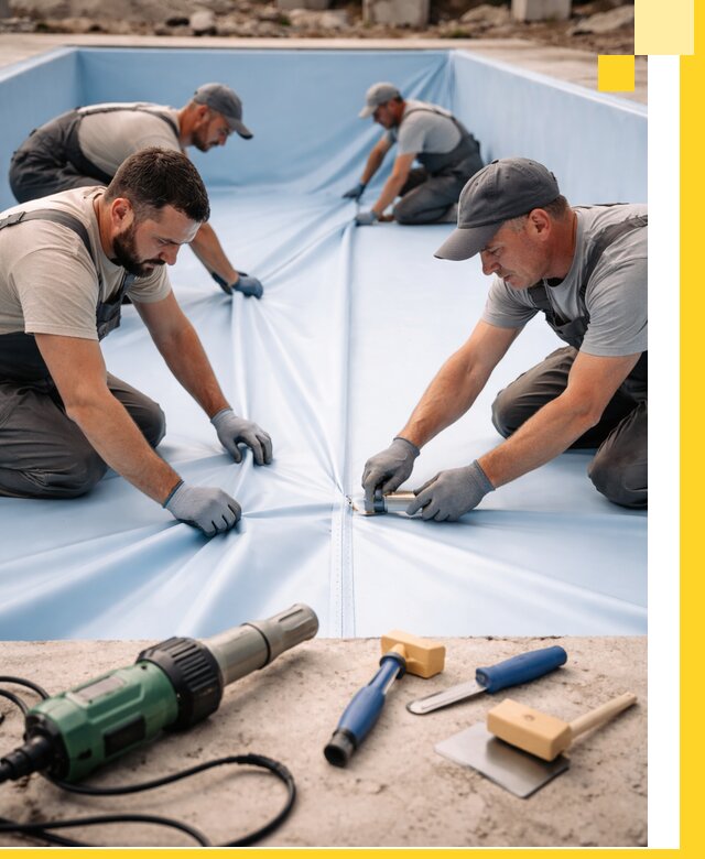 ПВХ пленка для бассейнов с монтажом и гарантией в Саранске