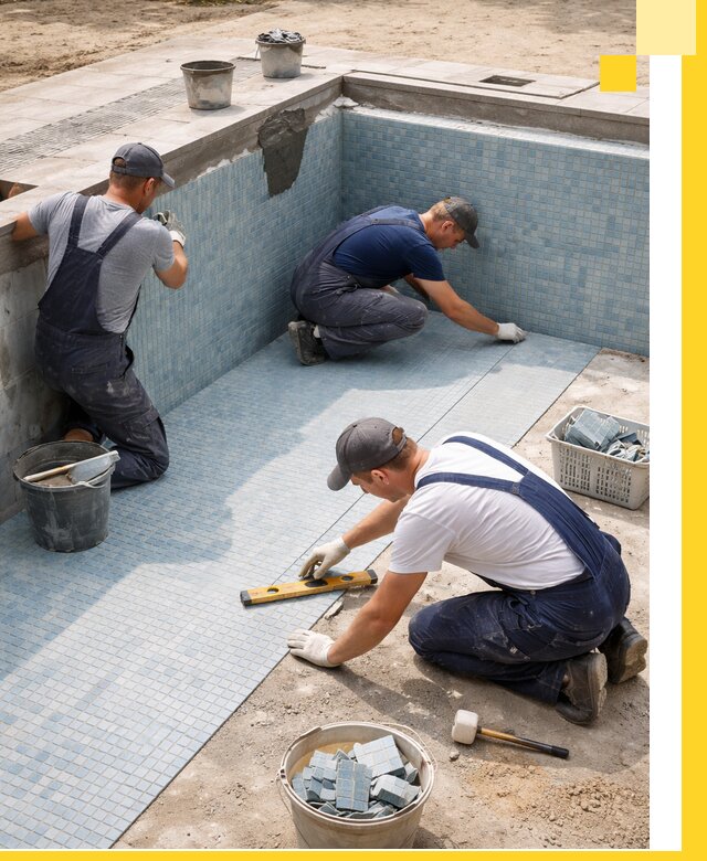 Укладка и установка плитки для бассейнов под ключ в Саранске