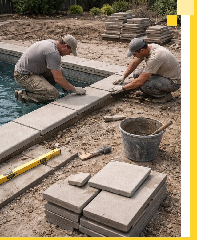 Установка и изготовление копингового камня для бассейнов в Саранске