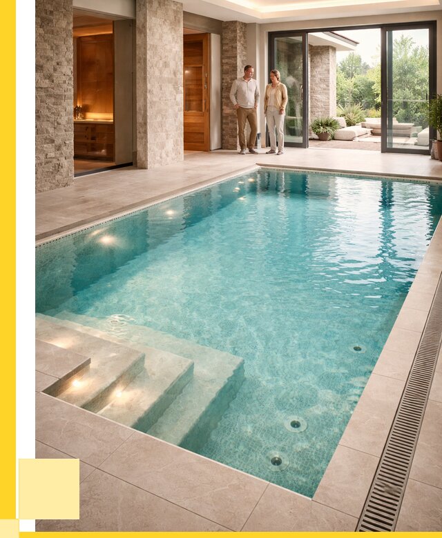 Бассейн во дворе в Саранске: проект, отделка от 1264320 р. | ЭриданСрн