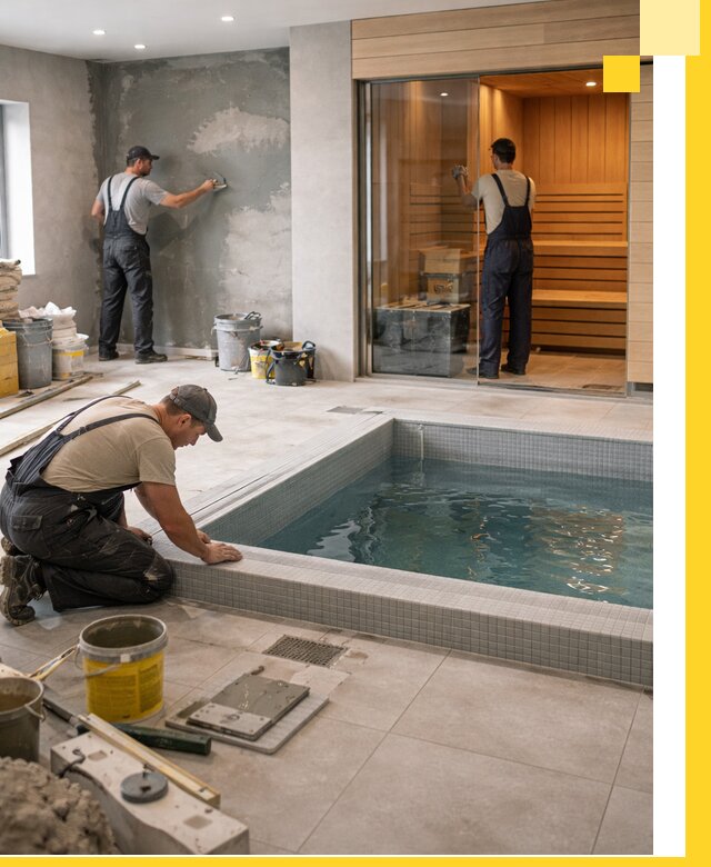 Проектирование и строительство сауны с бассейном в Саранске