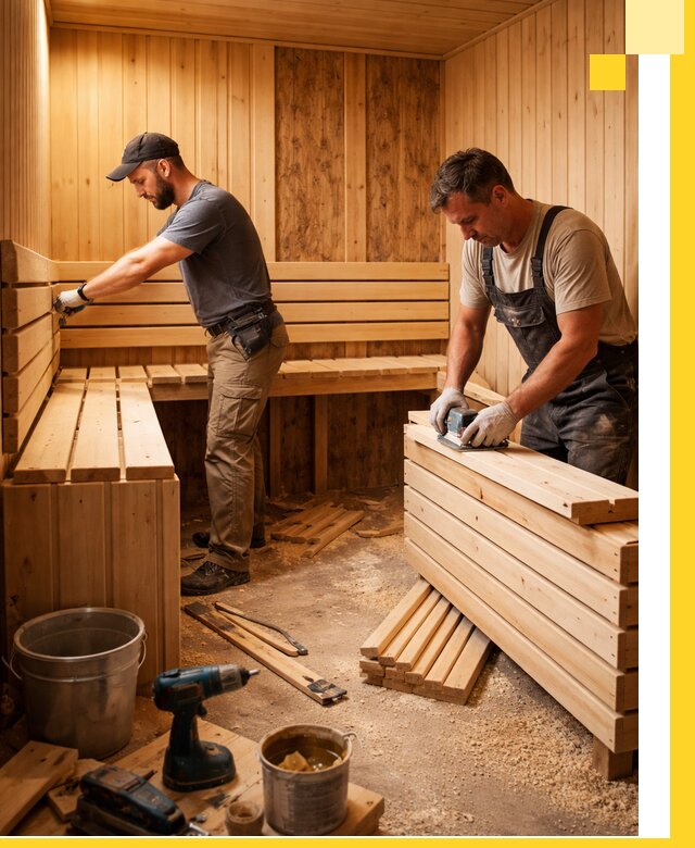 Профессиональный комплексный ремонт саун под ключ в Саранске