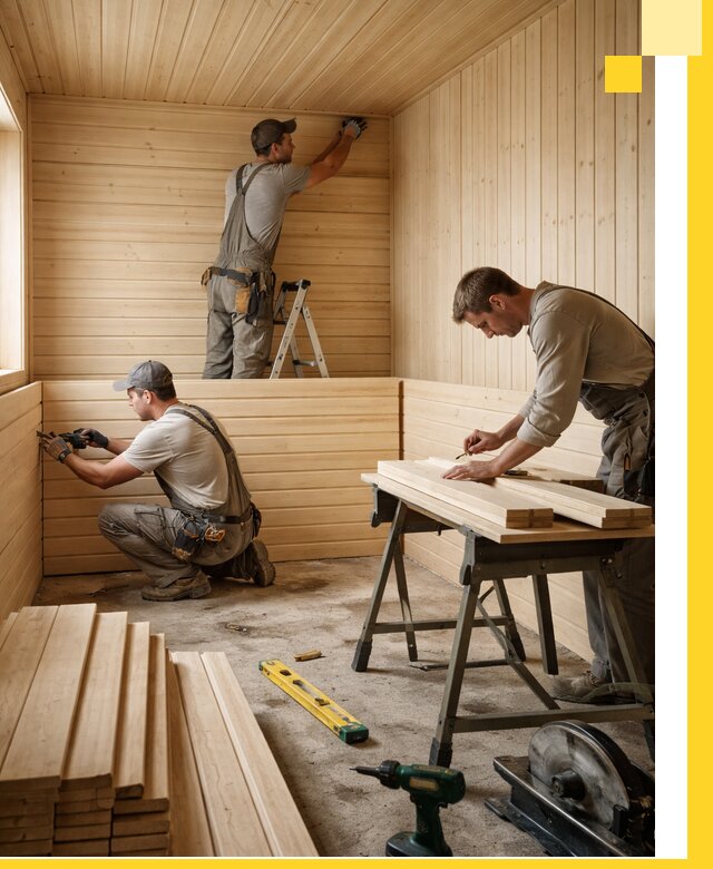 Обшивка саун в Саранске из натуральной древесины под ключ