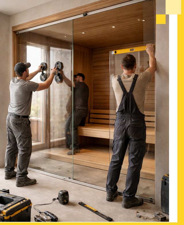 Производство и монтаж стеклянных саун под ключ в Саранске