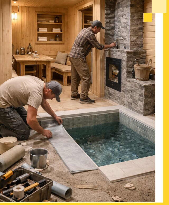 Строительство бань с комнатой отдыха под ключ в Саранске