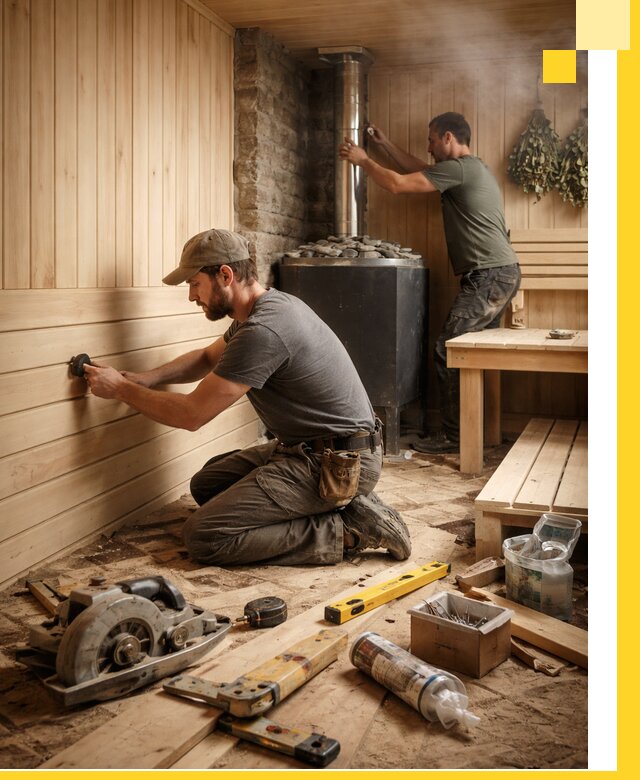 Полное строительство и оснащение парных под ключ в Саранске