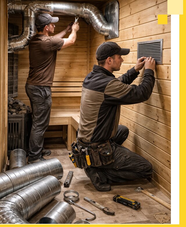 Проектирование и монтаж вентиляции бани в Саранске под ключ