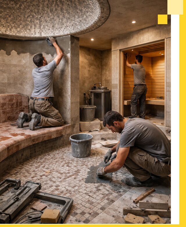 Проект и строительство хамама бани и сауны под ключ в Саранске